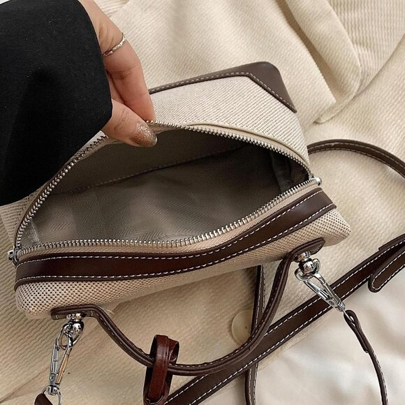 Chic Medium Leather Dumpling Handbag & Crossbody Purse with Detachable Strap - Picture 3 of 6